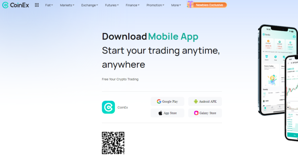 اپلیکیشن کوینکس برای موبایل