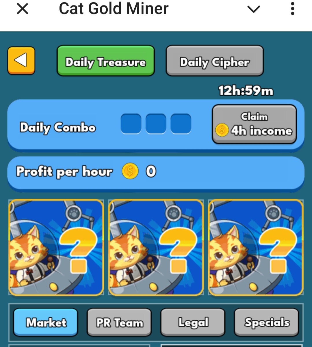 Cat Gold Miner Daily Combo