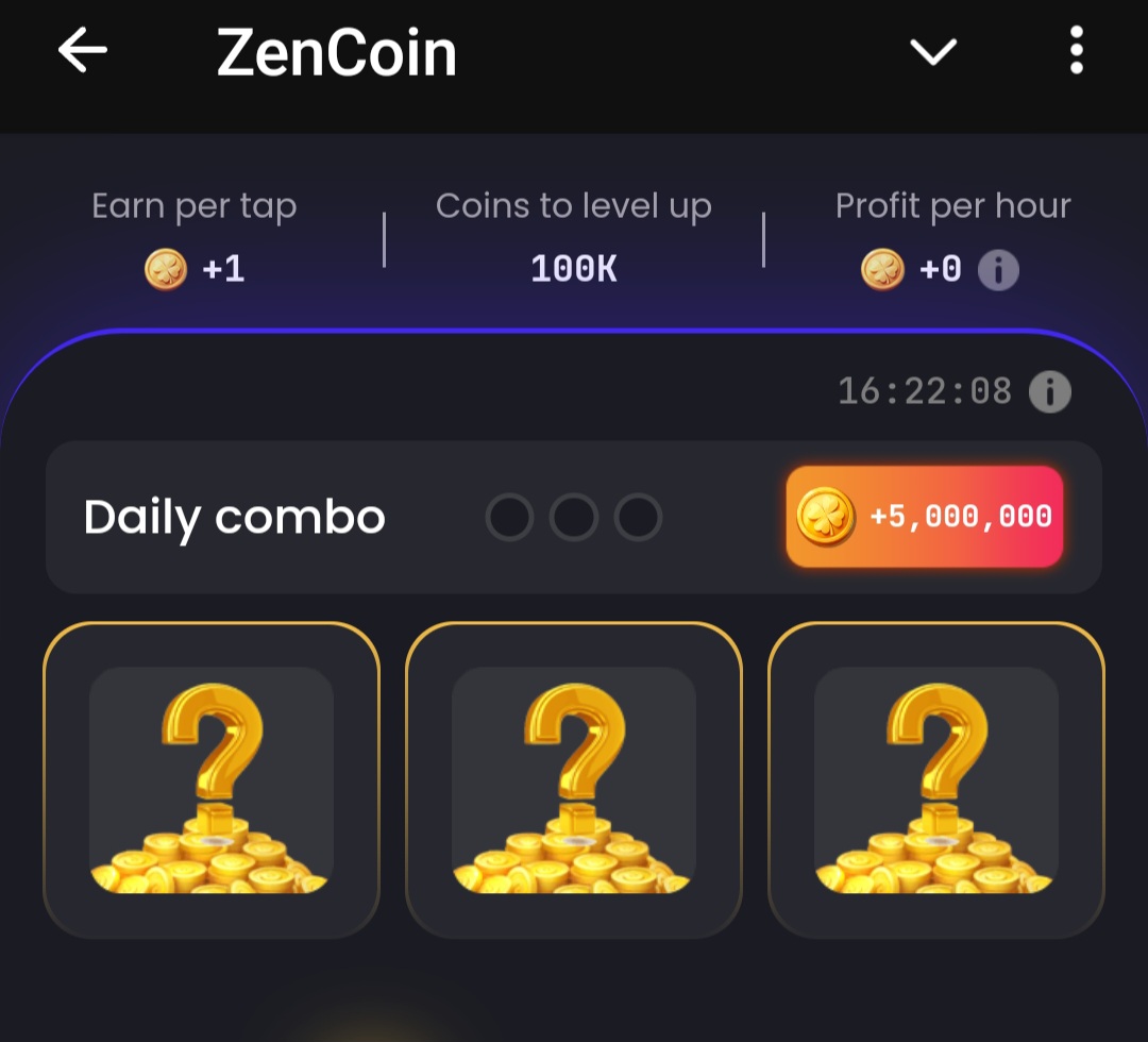 ZenCoin Daily Combo Cards 05 November