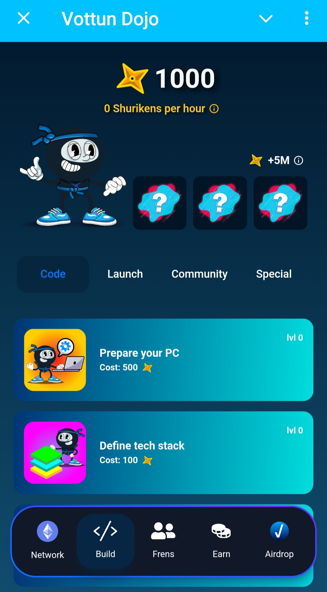 Vottun Dojo Daily Combo Card