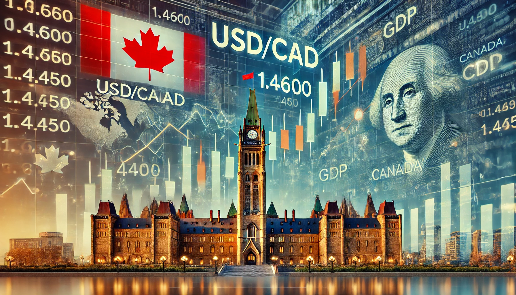 کاهش نرخ USD/CAD به 1.4450؛ فشارهای اقتصادی در دو سوی مرز
