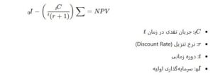 فرمول محاسبه NPV