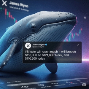 پیش‌بینی نهنگ JamesWynn: بیت‌کوین تا ۱۲۱ هزار دلار صعود می‌کند و مارجین به ۱.۲۵ میلیارد دلار رسید