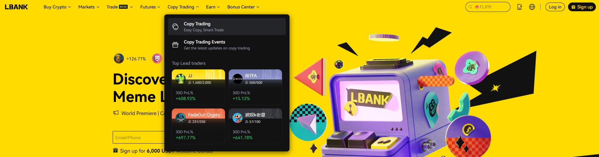 رفتن به بخش Copy Trading