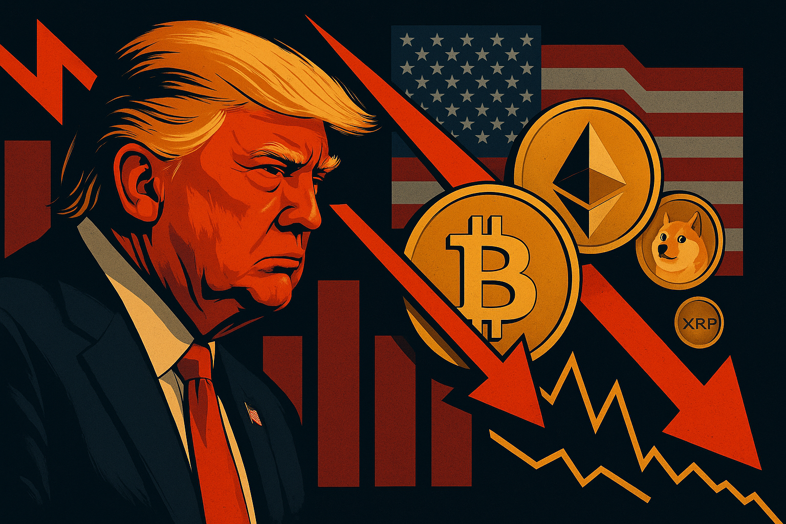 اعمال تعرفه ۱۰۰ درصدی ترامپ بر واردات چین؛ بازار رمزارزها سقوط کرد