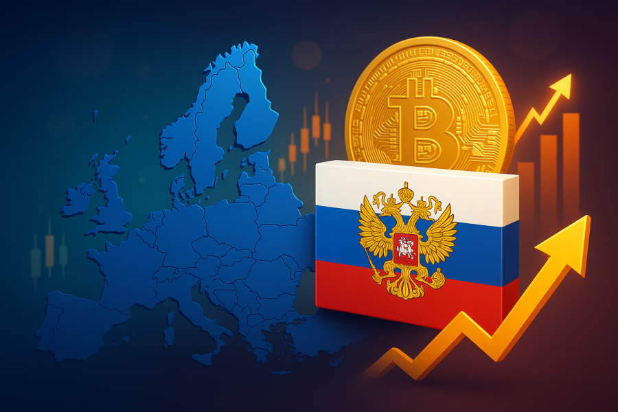 روسیه پیشتاز پذیرش رمزارز در اروپا شد؛ عبور از بریتانیا و آلمان در آمار جدید Chainalysis