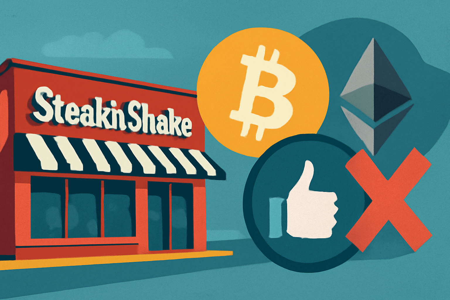 استیک اند شیک وفاداری خود را به بیت کوین اعلام کرد و طرح پرداخت اتر را متوقف نمود