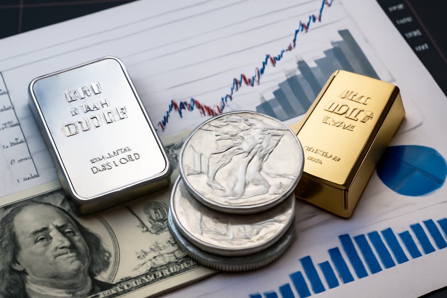 افزایش قیمت نقره به ۵۱.۵۰ دلار در هر اونس، افزایش ۲.۸۹٪ نسبت به هفته گذشته