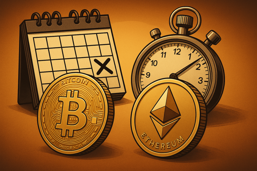 انقضای ۱۷ میلیارد دلار قرارداد بیتکوین و اتریوم در آستانه نوسانات شدید بازار