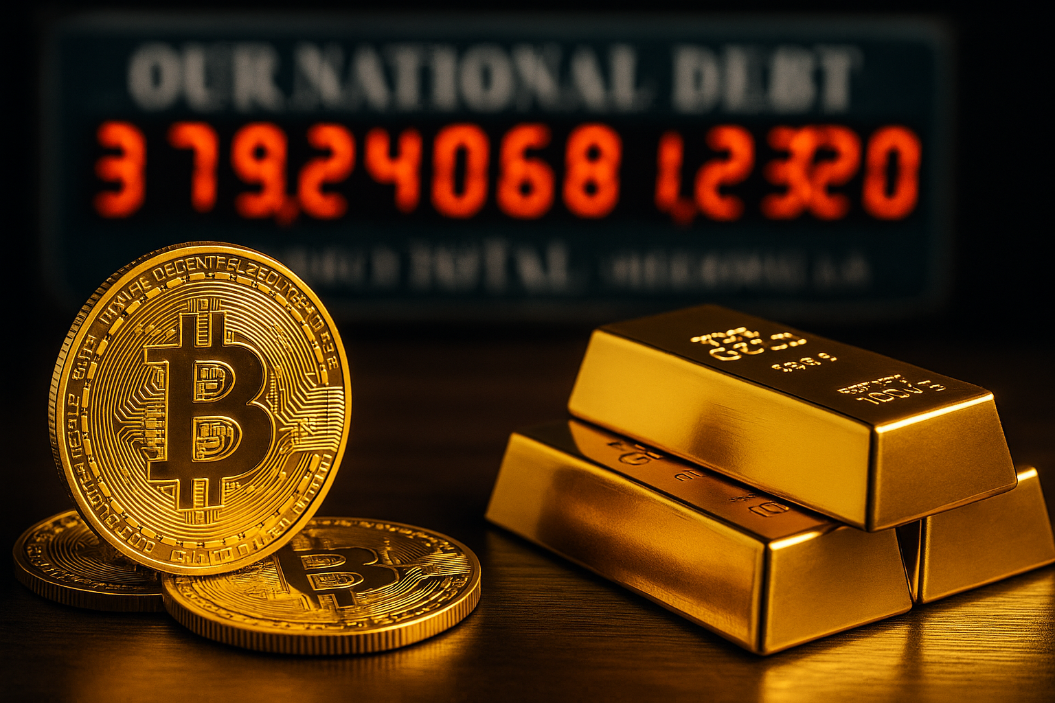افزایش بدهی ملی آمریکا سرمایه‌گذاران را به سوی طلا و بیت‌کوین سوق داد