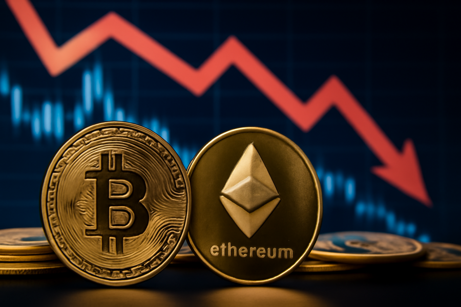 افت قیمت بیت کوین و اتریوم به پایین‌ترین سطوح، نگرانی‌ها از بازار ارزهای دیجیتال افزایش یافته است