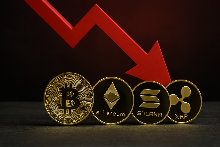 افت شدید اتریوم، سولانا و XRP همزمان با تشدید نگرانی‌های اقتصاد کلان