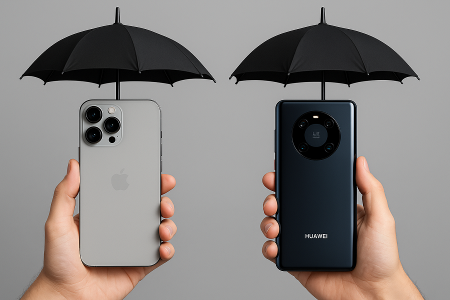 مقایسه پوشش های بیمه موبایل اپل و هواوی