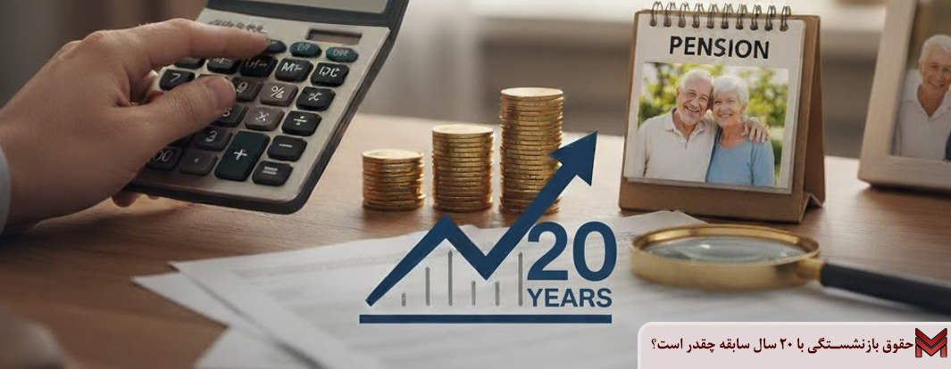 حقوق بازنشستگی با 20 سال سابقه چقدر است؟