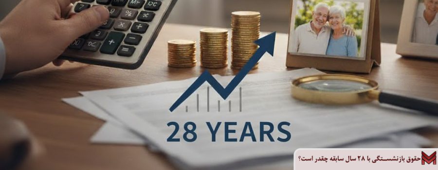 حقوق بازنشستگی با ۲۸ سال سابقه چقدر است؟