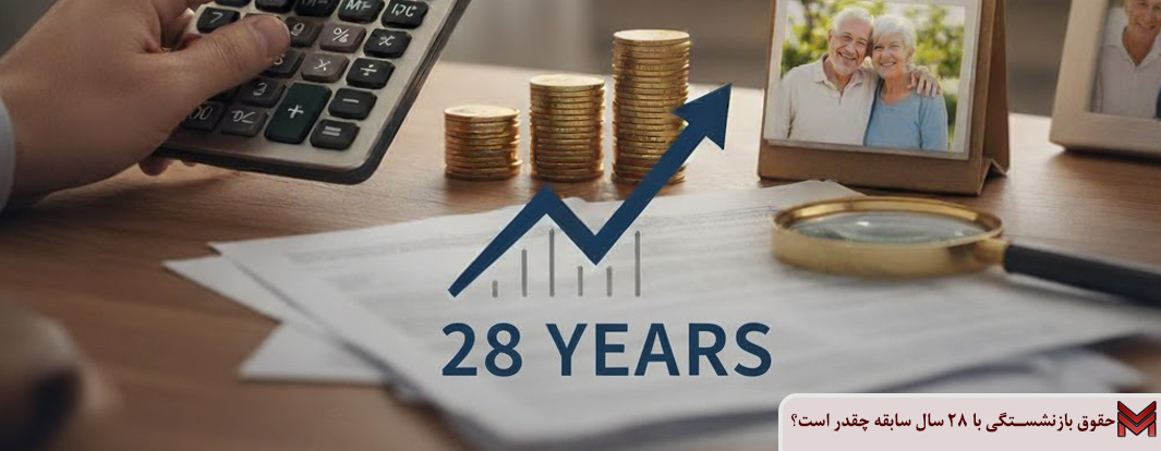 حقوق بازنشستگی با ۲۸ سال سابقه چقدر است؟