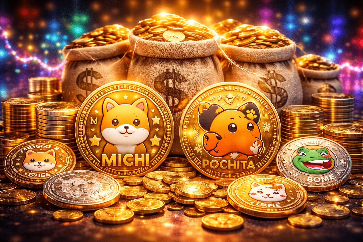 رالی قدرتمند آلت‌کوین‌های کوچک؛ MICHI و POCHITA صدرنشین بازار شدند