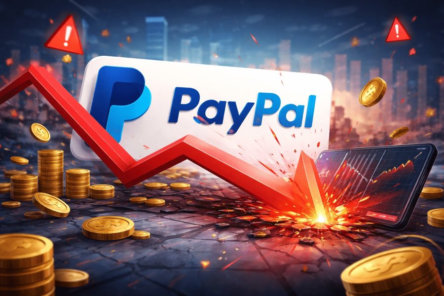 کاهش شدید قیمت سهام پی‌پال در سال 2025؛ پنجمین بدترین عملکرد در نزدک 100