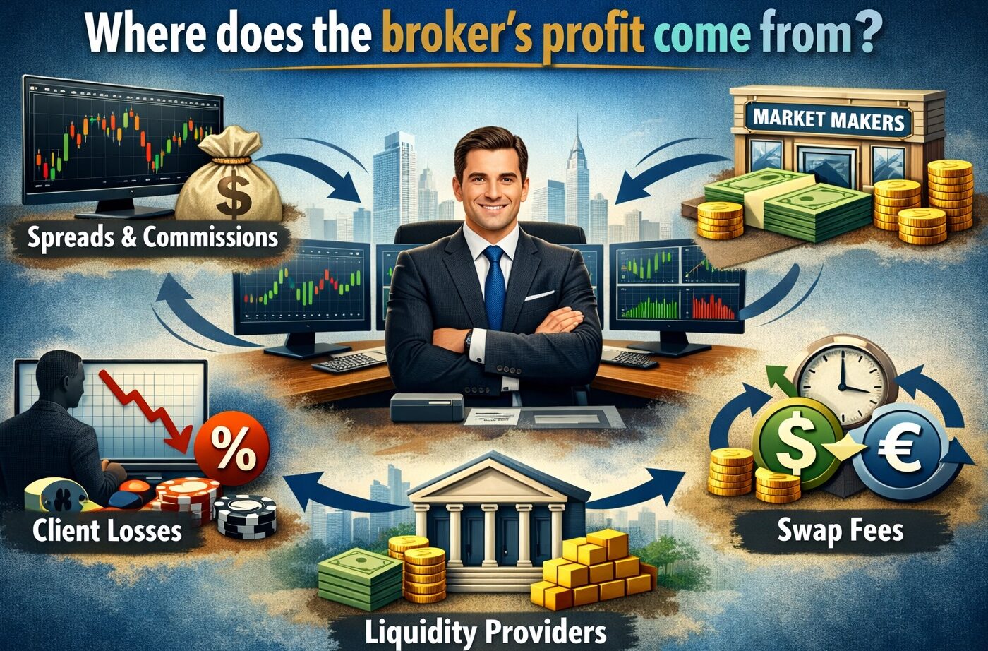 سود بروکر از کجا تامین می‌شود؟