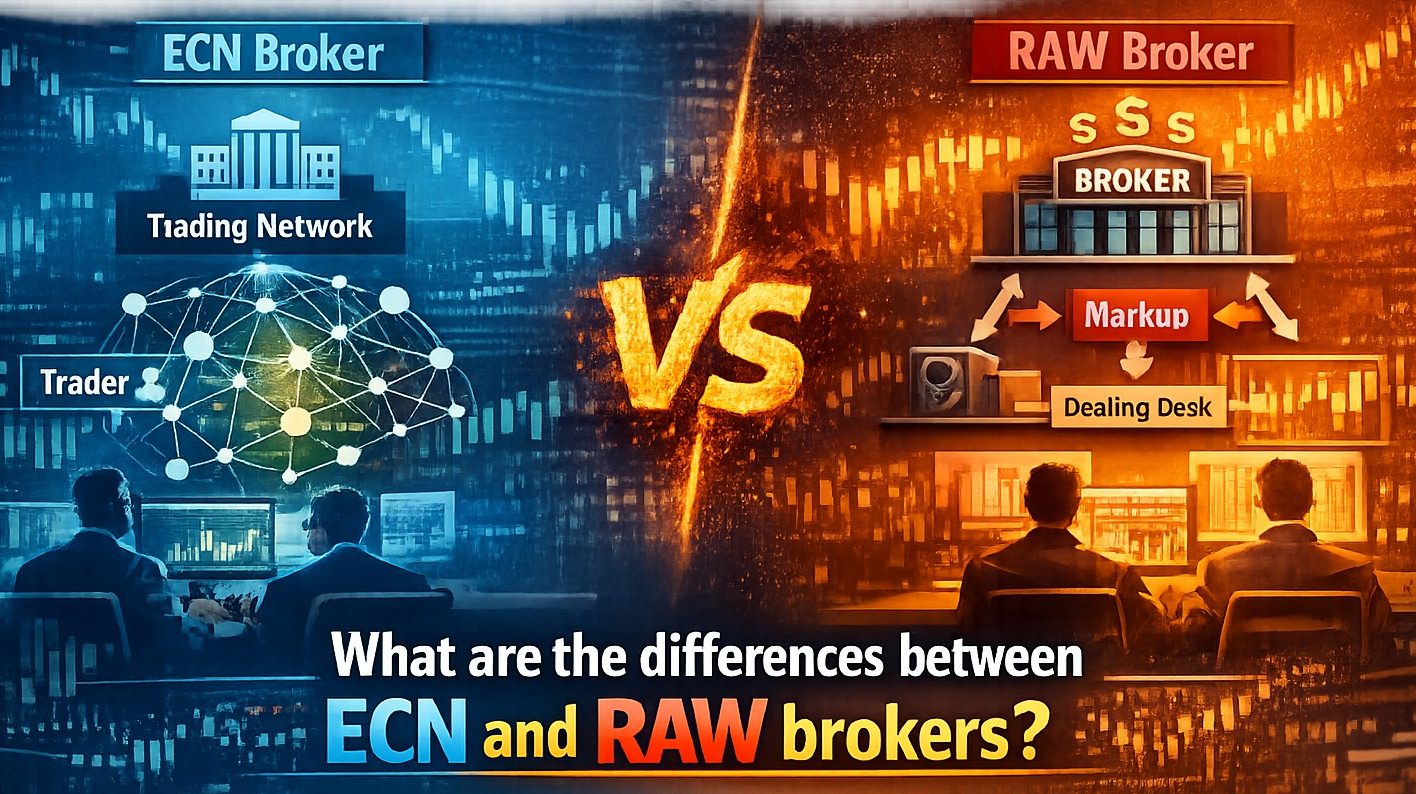 بروکر های ecn و raw چه تفاوت هایی دارند؟