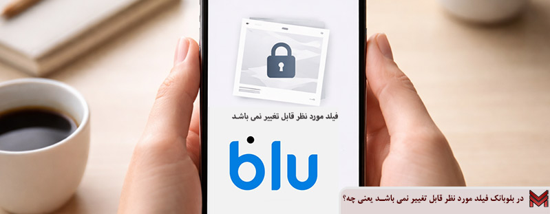 در بلوبانک فیلد مورد نظر قابل تغییر نمی باشد یعنی چه؟