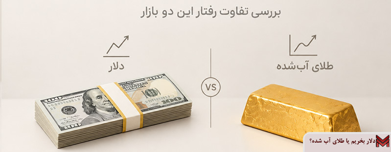 دلار بخریم یا طلای آب شده؟ بررسی تفاوت رفتار این دو بازار