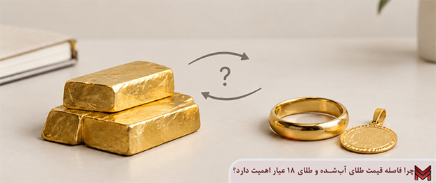 چرا فاصله قیمت طلای آب شده و طلای ۱۸ عیار اهمیت دارد؟